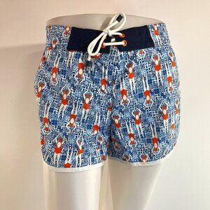 Stylish Blue and Orange Women's Shorts